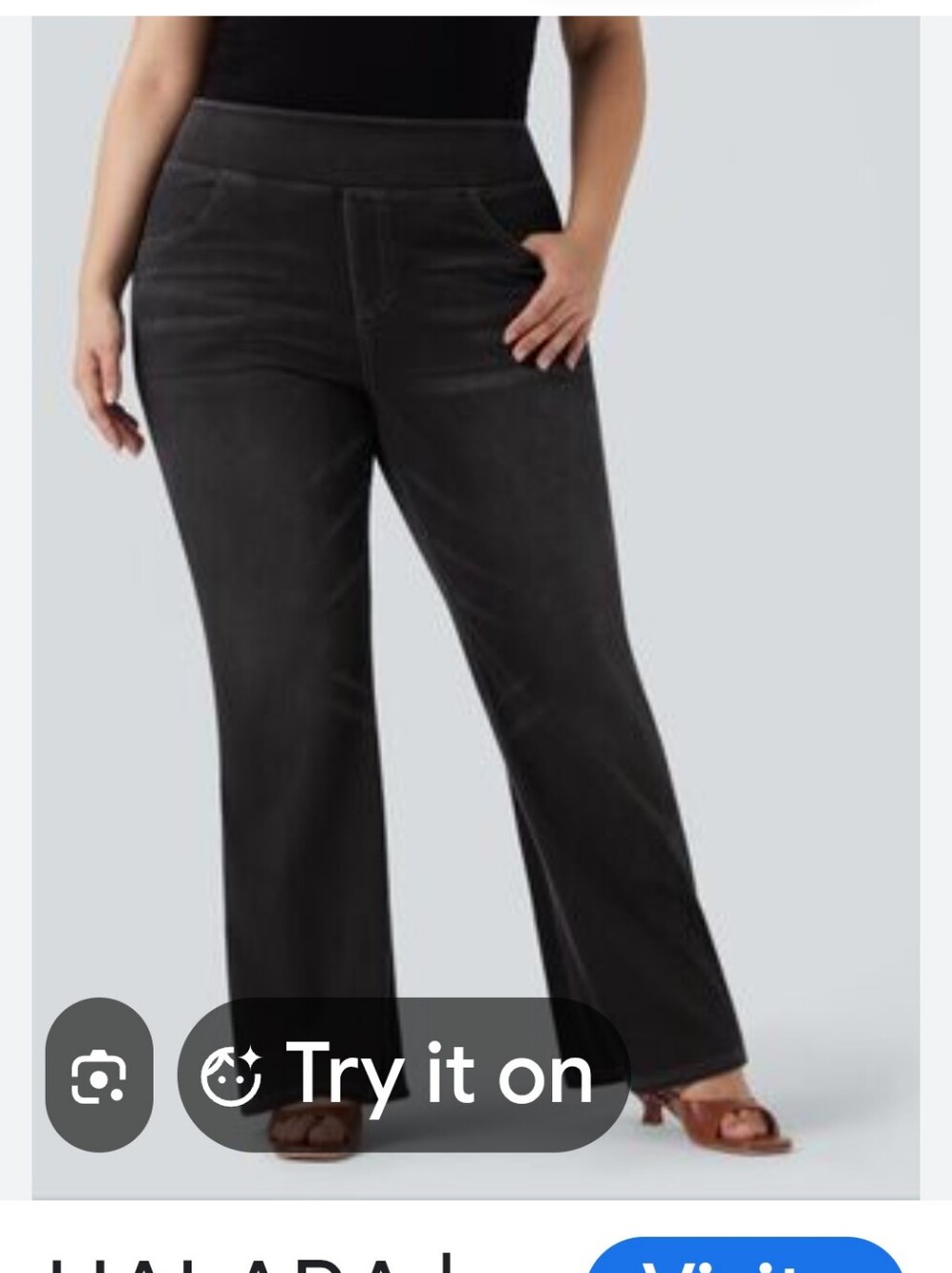 Halara Black Pull-On Flare Pants Woman's NWT @cladew